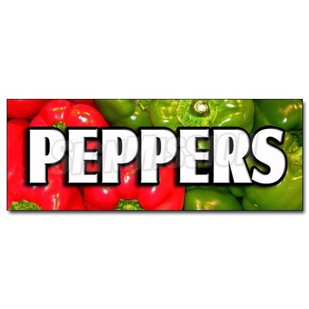 Signmission PEPPERS DECAL sticker hot spicy sweet jalapeno red green bell onions food, D-12 Peppers D-12 Peppers